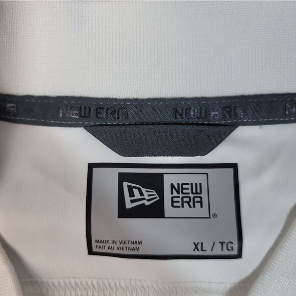 New Era Dallas Tigers Baseball Mens Size XL White 1/4 Zipper Cage Jacket - Picture 3 of 15